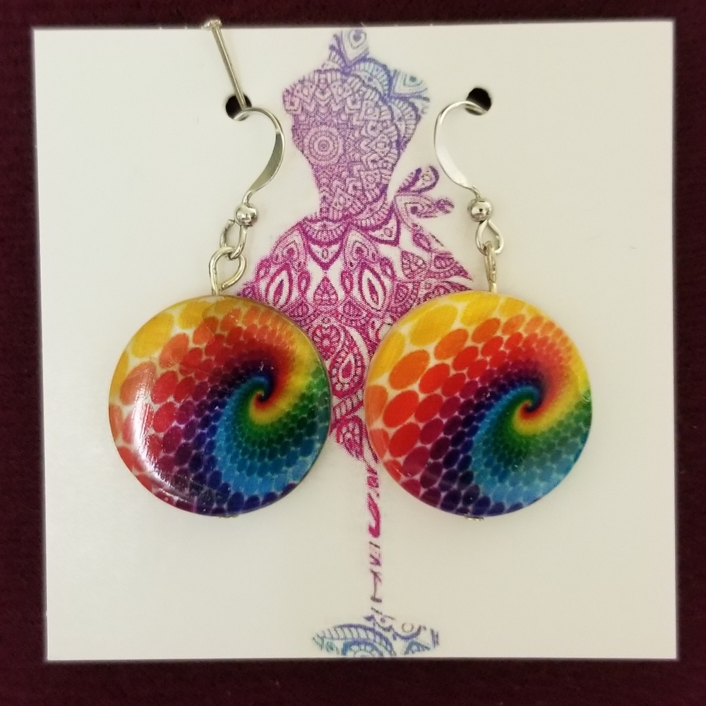 Rainbow Swirl Earrings